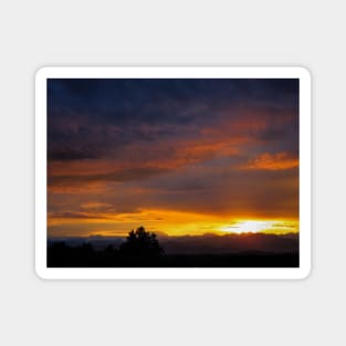 Sunset landscape photography, cloudy sky colors Magnet