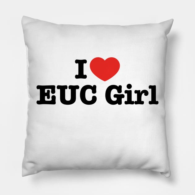 I  Love EUC Girl Electric Unicycle Cool Pillow by AimArtStudio