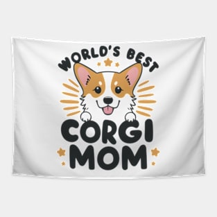 World's Best Corgi Mom Dog Owner Tapestry