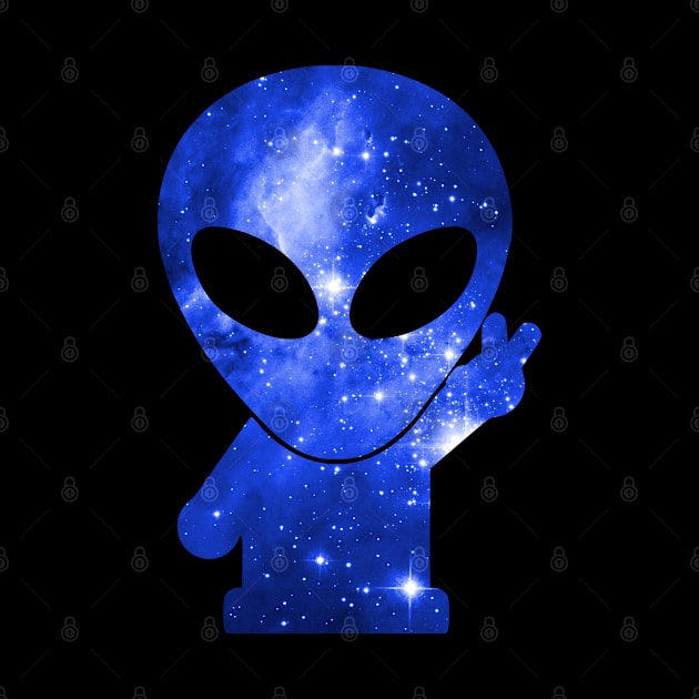Cosmic Alien Blue by SpaceAlienTees