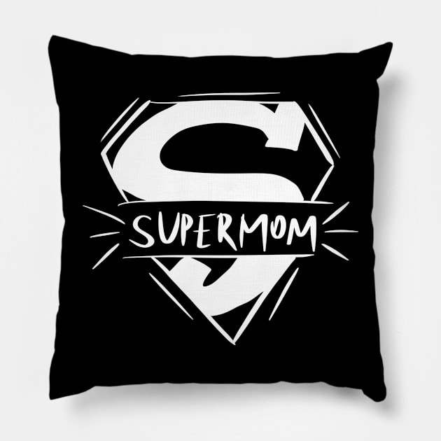 Super mom gift Pillow by ISFdraw