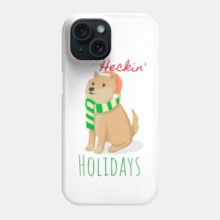 Happy Heckin' Holidays Christmas Shiba Inu Dog Phone Case