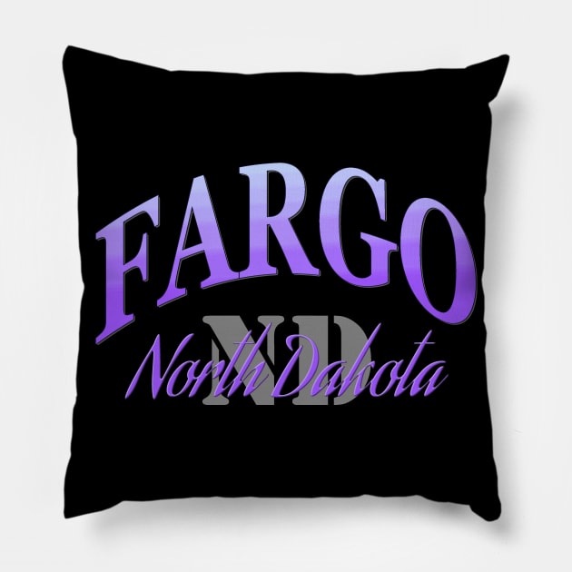 City Pride: Fargo, North Dakota Pillow by Naves