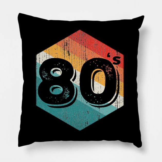 Vintage 1980 Retro Legendary, Birthday Pillow by thexsurgent