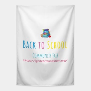 Back to School Community Fair Backpack Logo Tapestry