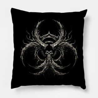 Sinister Biohazard Symbol Pillow