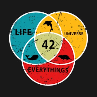 Hitchhikers Guide To The Galaxy Life, The Universe, And Everything 42 T-Shirt