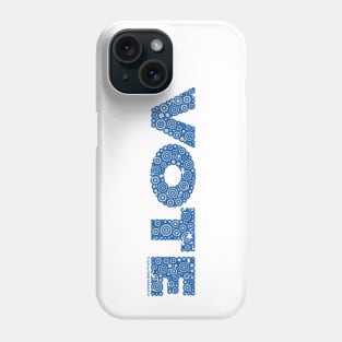 VOTE - Blue Distressed Circle Design Phone Case