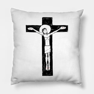 Jesus Christ at the Cross Pillow