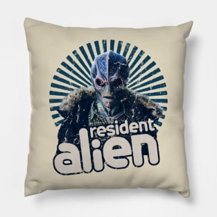 Vintage resident alien Pillow