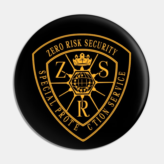 Zero Risk Security Pin by Meca-artwork