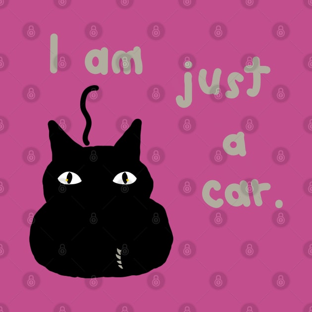 I am just a car cat by adelinegraphics