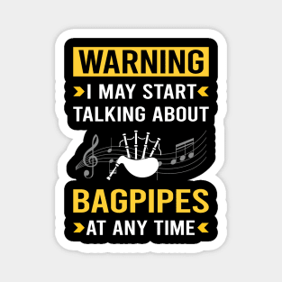 Warning Bagpipe Bagpipes Bagpiper Magnet