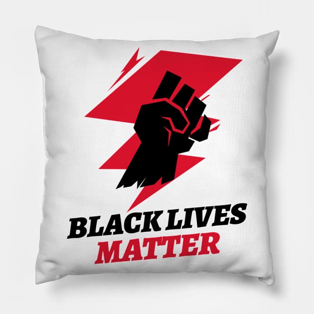 Black Lives Matter / Equality For All Pillow by Redboy