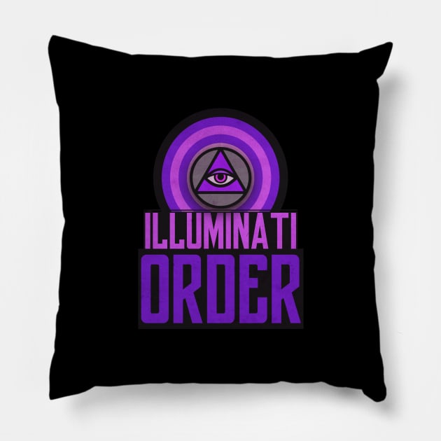 Illuminati Order (Purple) Pillow by CTShirts