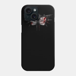 Bloody Moth, surreal, abstract art, trash polka style Phone Case