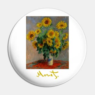 Sunflowers by Claude Monet Pin