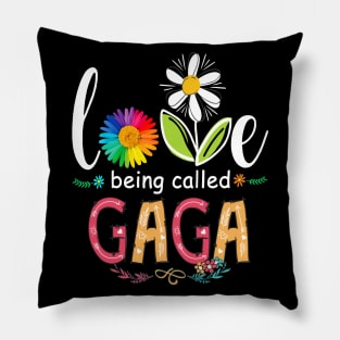 I Love being called Gaga Sunflower Pillow