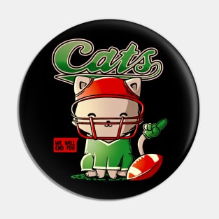 Cats Football Pin