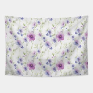 Abstract Summer Wild Lilac Flower Background Tapestry