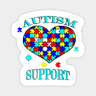 Autism Awareness Shirt & Gifts Quote Autism Support Gift Puzzle Heart Magnet