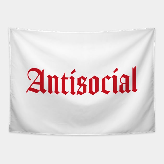 Antisocial red gothic Tapestry by Pictandra