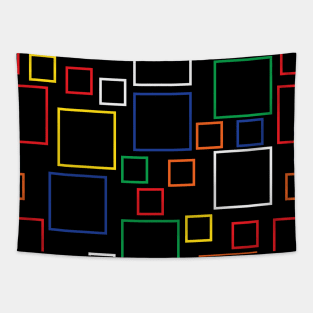 Colorful Squares Pattern Tapestry