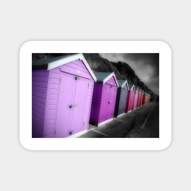 Bournemouth Beach Huts Dorset England Magnet by AndyEvansPhotos