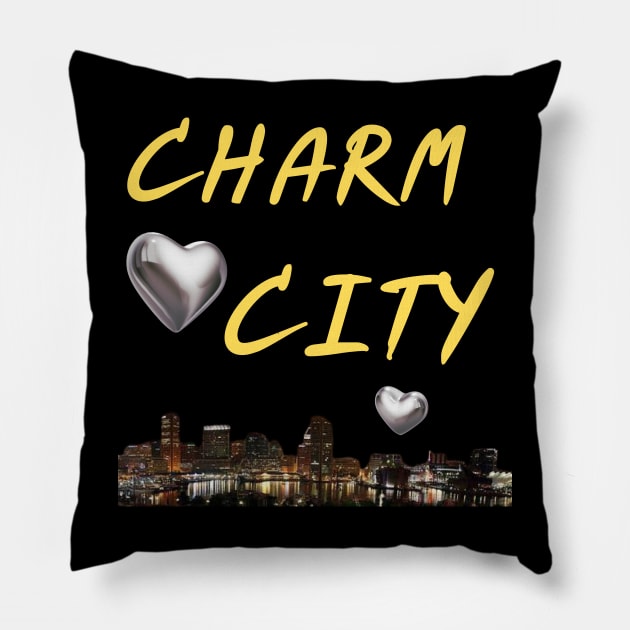 CHARM CITY BALTIMORE DESIGN Pillow by The C.O.B. Store