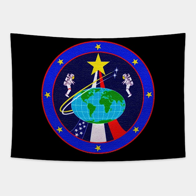 Black Panther Art - NASA Space Badge 55 Tapestry by The Black Panther