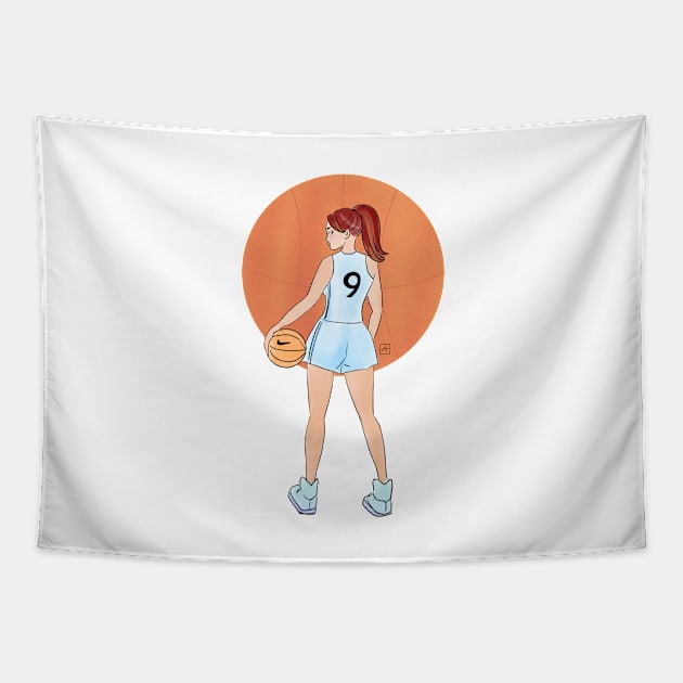 Basketball girl baller Tapestry by nasia9toska