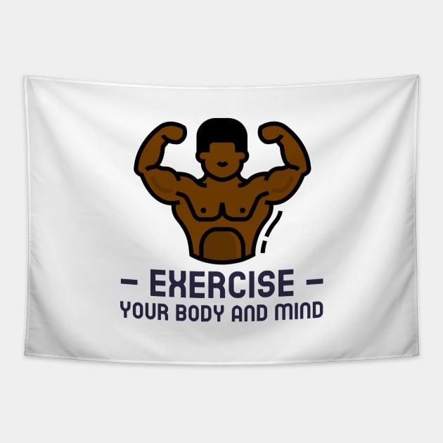 Exercise your body and mind - self care Tapestry by Created by JR