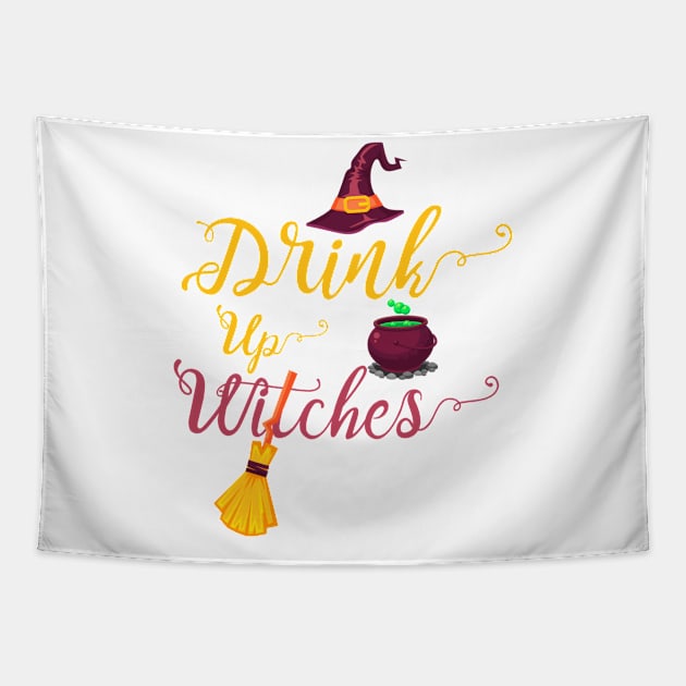 Drink up witches Tapestry by teeprin