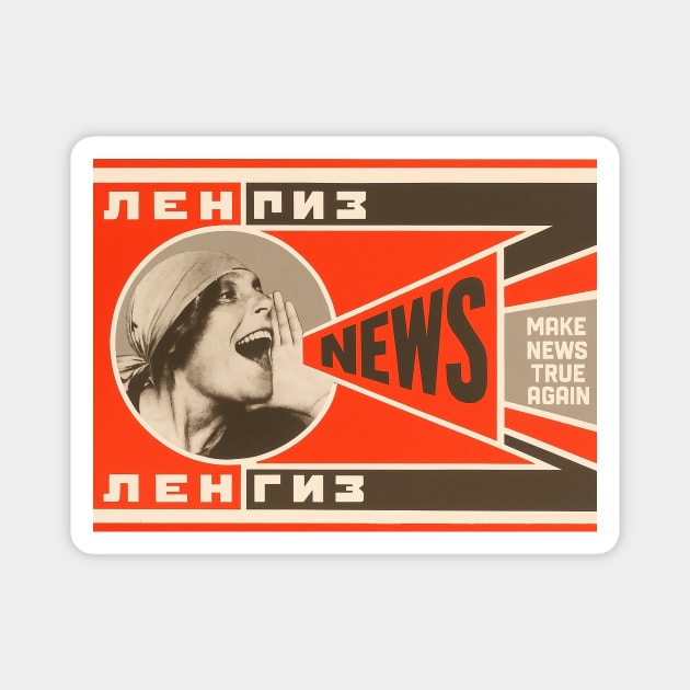 Soviet Propaganda Tee - Make News True Again Magnet by Art2Wear