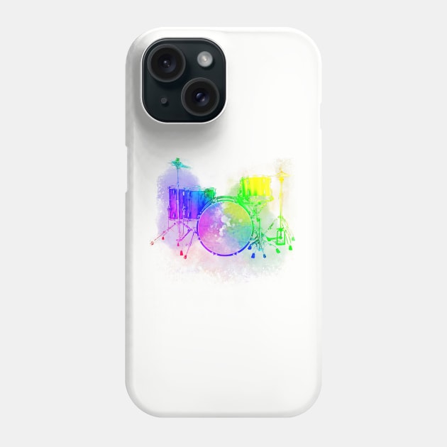 Rainbow Drumset Phone Case by llspear