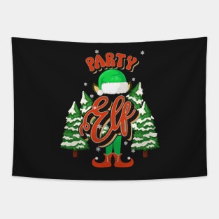 PARTY ELF CHRISTMAS Tapestry