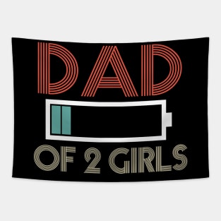 Dad Of 2 Girls Tapestry