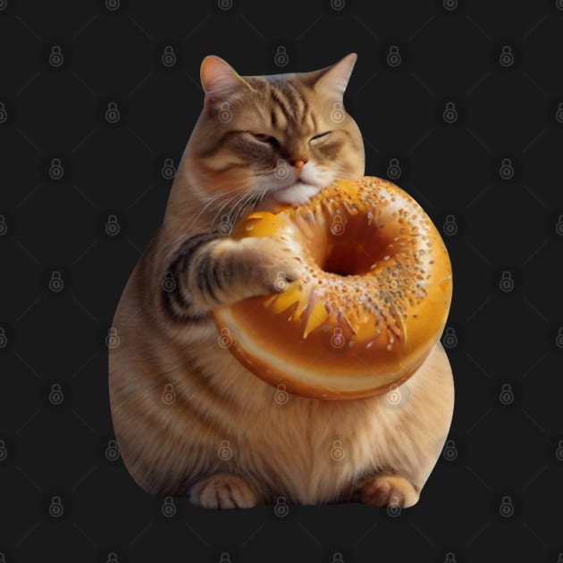 CUTE FAT CAT DONUT by JWOLF