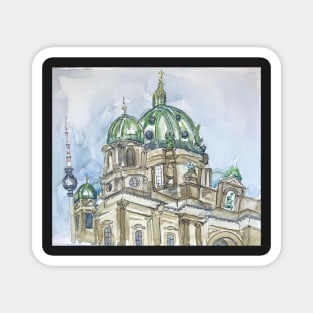 Berlin Cathedral Watercolor Magnet