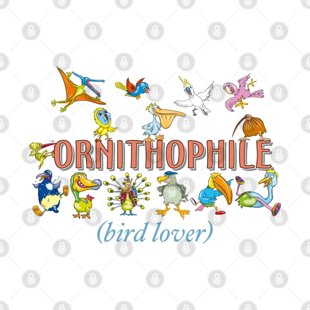Ornithophile bird lover by Kullatoons