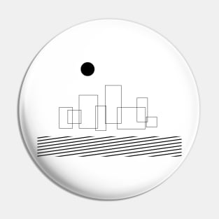 Minimalist Design - Geometric City Pin