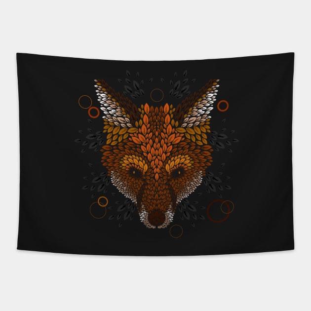 Fox face Tapestry by LetterQ