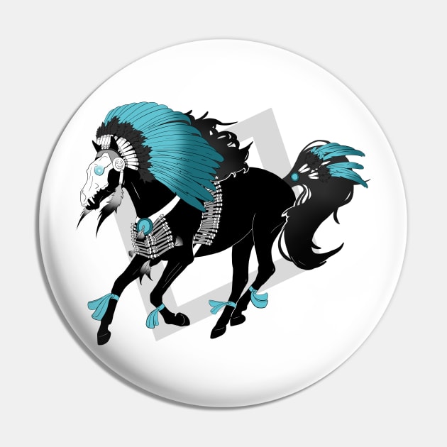 Skull war horse Pin by rsutton