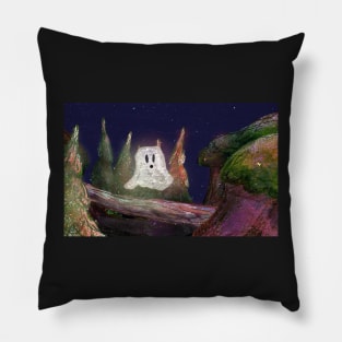 Little Cute Ghost in the Forest Pillow