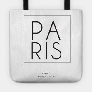 Paris city typography Tote