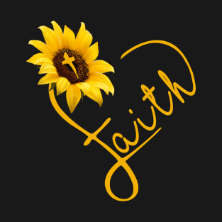 Sunflower Faith Heart Costume Gift T-Shirt