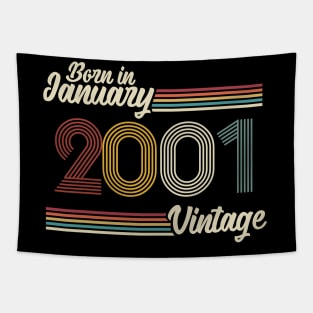 Vintage Born in January 2021 Tapestry