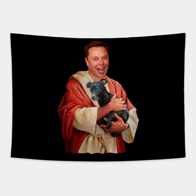 DOGECOIN SAINT MUSK Tapestry by donatkotak