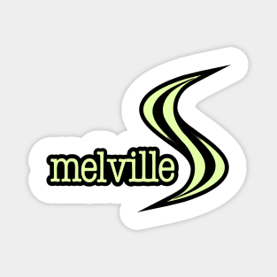 Melville Logo Light Green with Black Outline Magnet