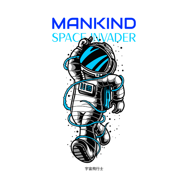 Space invader - Cool Spacesuit Art and Drawing (White) by LetShirtSay